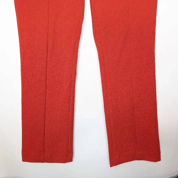 Ann Taylor Women's Orangish Red Straight Leg Pants with Front Seam Size 6 - Picture 4 of 16